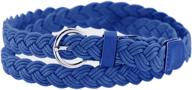 uxcell adjustable single buckle braided women's accessories for belts logo