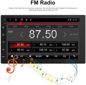img 1 attached to 🚗 Enhanced Connectivity: 7-inch Double Din Android Car Stereo with Bluetooth, GPS Navigation, and Backup Camera Integration