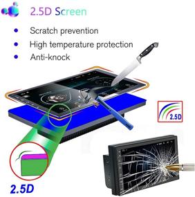 img 2 attached to 🚗 Enhanced Connectivity: 7-inch Double Din Android Car Stereo with Bluetooth, GPS Navigation, and Backup Camera Integration