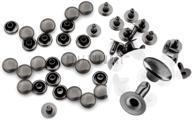 craftmemore 200 pack multi-size gunmetal black leather rivets single cap rapid rivet metal stud fasteners round cap for bag belt wallet leather craft - 7mm size logo