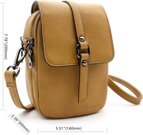 img 3 attached to Lecanedo Small Crossbody Leather Phone Bag: Stylish and Functional Shoulder Bags for Women