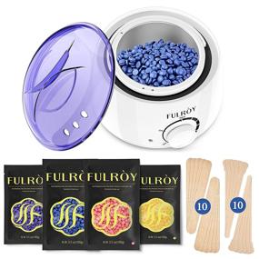 img 4 attached to 🔥 FULROY Wax Warmer Hair Removal Kit For Women and Men - Full Body, Bikini, Brazilian, Legs, Eyebrow, Face, Underarm - Includes 4 Flavors of Stripless 14oz Hard Wax Beans and 20 Strips - Painless At-Home Waxing