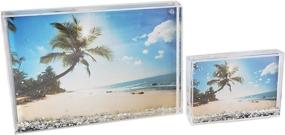 img 4 attached to Liquid Glitter Acrylic Picture Frames - Birch & Bliss Exclusive 2-Pack Gift Set [4x6 & 2x3] with Gift Box - Customizable with Family, Friends, and Pet Photos