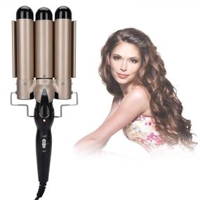 img 4 attached to 🔥 Adjustable Temperature Hair Curling Iron with Ceramic Barrels - DIY Curly Hair Styling Tool