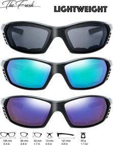 img 3 attached to 🕶️ Ultimate Protection: 3 Pairs of Padded UVB-Blocking Motorcycle Riding Glasses for Outdoor Sports