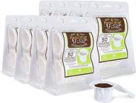 enhanced ez-cup paper coffee filters with patented lid, 8-pack (400 filters) – compatible with keurig, single-serve coffee brewers and pods logo