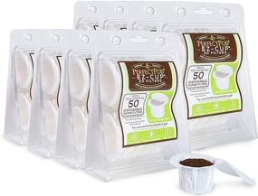 img 4 attached to Enhanced EZ-Cup Paper Coffee Filters with Patented Lid, 8-Pack (400 Filters) – Compatible with Keurig, Single-Serve Coffee Brewers and Pods