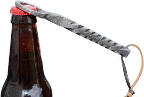 img 2 attached to 🍻 Evvy Functional Art: Lightning Bolt Hand Forged Iron Beer Bottle Opener - The Perfect Gift for Beer Enthusiasts