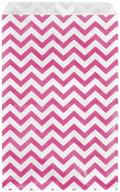 🎁 200 pink chevron paper gift bags – shopping sales tote bags 6x9 – zig zag design by caddy bay collection logo