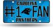 carolina panthers metal license plate logo