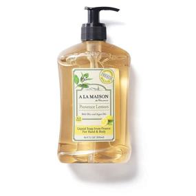 img 4 attached to 🍋 A La Maison Provence Lemon Liquid Hand Soap - 16.9 fl oz Pump Bottle - Moisturizing Natural Hand Wash Soap - Triple French Milled - Gentle to Hands (1 Pack)