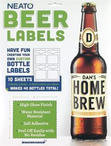 img 4 attached to 🍺 Neato Custom Beer Bottle Labels - Waterproof, Printable, Super Glossy Vinyl Stickers for Inkjet & Laser Printers - 10 Sheets (40 Total Stickers) - Includes Online Design Software