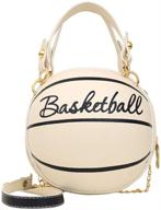 🏀 zokrintz mini shoulder messenger bag for girls - basketball shaped purse cross body round handbag in pu leather logo