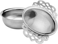 ☕ kilo d13 double arm stainless steel tea strainer with drip collector - perfect for loose leaf teas logo