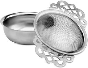 img 4 attached to ☕ Kilo D13 Double Arm Stainless Steel Tea Strainer with Drip Collector - Perfect for Loose Leaf Teas