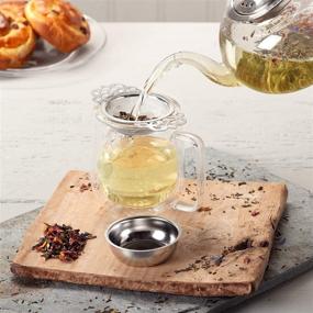 img 3 attached to ☕ Kilo D13 Double Arm Stainless Steel Tea Strainer with Drip Collector - Perfect for Loose Leaf Teas