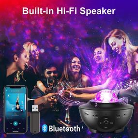 img 1 attached to 🌟 Galaxy Projector Star Night Light with Remote & Phone APP Control, Bluetooth Music Speaker & Alexa Voice for Gaming, Party, Home Decor, Timing, Adjustable Brightness