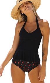 img 4 attached to Холтер Scoop Cherry Control Tankini