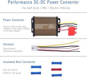 img 3 attached to 🔌 Pro Chaser DC-DC Voltage Reducer Regulator for Golf Carts, RVs, and Solar Panels - Converts 48V and 36V Voltages to 12V for Headlights, Taillights, Radios (20A, 240W)