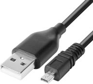 teninyu uc-e6 usb cable 8d | compatible with nikon coolpix l110, l21, l22, s3000, s4000, s6000, s9050, s9200, s9300, s8200 | nikon coolpix s8100, p510 | nikon s4000, s3300 logo