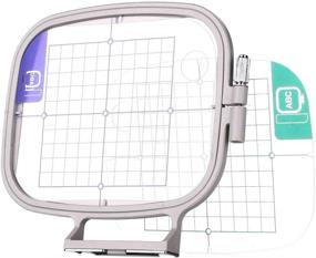 img 1 attached to 🧵 High-Quality 4x4 Inch Embroidery Hoop with Placement Grids - Compatible with Brother PE-700, PE700II, PE-750D, PE-770, PE-780D, PE 800, Innovis 1000, Innovis 1200, Innovis 1250D, PC-6500, PC-8200, PC-8500 & Babylock Ellure