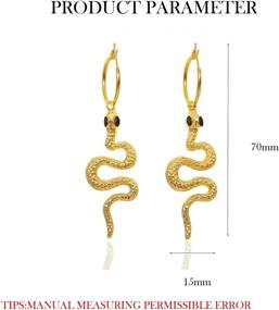 img 2 attached to Snake Earrings Women Statement Designer