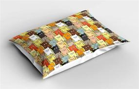 img 1 attached to Ambesonne Colorful Decorative Pillowcase Multicolor