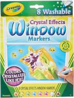 🖍️ washable crystal effects window markers by crayola, 8 count logo