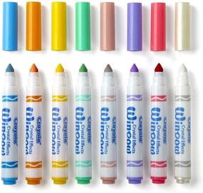 img 1 attached to 🖍️ Washable Crystal Effects Window Markers by Crayola, 8 Count