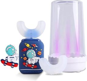 img 4 attached to 🦷 Autobrush Kids Toothbrush, Complete Mouth Care Toothbrush for Kids with 2 Brush Heads, Waterproof U Shaped Design, 360 Ultrasonic Electric Toothbrush for Kids with 5 Modes
