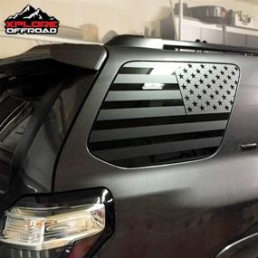 img 3 attached to High-Quality XPLORE OFFROAD-4Runner Precut Distressed American Flag Window Decals for Enhanced Style - Both Sides | 5th Gen (2010-2020)