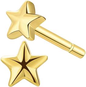 img 4 attached to ⭐ Exquisite Tiny Star Stud Earrings - 'Estrella' in Luxurious 18k Gold Vermeil