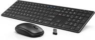 wireless keyboard and mouse combo - wisfox ultra-slim, rechargeable, full-size silent keyboard and mouse for laptop, computer, desktop, surface, mac, windows 10/8/7 logo