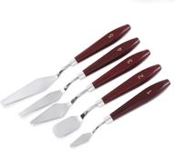 5 piece stainless spatula palette handles logo