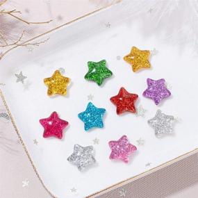 img 1 attached to 🌈 arricraft 200PCS Cabochons: Versatile Plastic Resin Flat Back Star Beads for Craft, Scrapbooking & Jewelry Making - Mixed Color Visual Feast