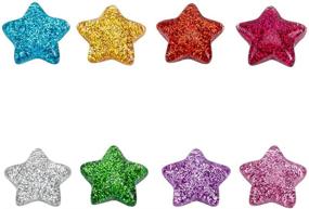 img 4 attached to 🌈 arricraft 200PCS Cabochons: Versatile Plastic Resin Flat Back Star Beads for Craft, Scrapbooking & Jewelry Making - Mixed Color Visual Feast