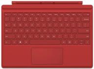 microsoft type cover for surface pro - red (renewed) logo