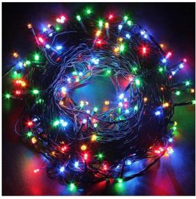 img 4 attached to 🎄 FULLBELL MultiColor Christmas Lights, 72ft 200LED Indoor String Lights with 8 Flash Changing Modes, Waterproof USB Power Wire lights, Fairy Twinkle Decorative Lights for Patio, Garden, and Home