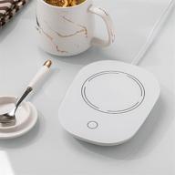 ☕ mr coffee mug warmer: desk cup warmer with auto shut off & touch screen switch - keep beverages warm all day (white) logo