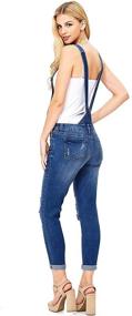 img 1 attached to 👖 Womens Juniors Length Overalls for Women's Clothing - Jumpsuits, Rompers & Overalls by Wax