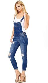 img 2 attached to 👖 Womens Juniors Length Overalls for Women's Clothing - Jumpsuits, Rompers & Overalls by Wax