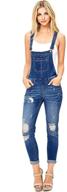 👖 womens juniors length overalls for women's clothing - jumpsuits, rompers & overalls by wax logo