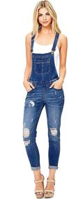 img 3 attached to 👖 Womens Juniors Length Overalls for Women's Clothing - Jumpsuits, Rompers & Overalls by Wax