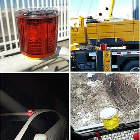 img 1 attached to 🚧 Magood LED Solar Powered Emergency Strobe Warning Light: Green Flashing Barricade Safety Sign for Road Construction Traffic Signs