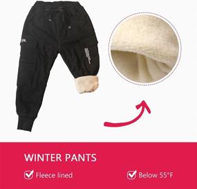 img 3 attached to MINI PANDA Camo Pants: Trendy Boys Fleece Lined Winter Pants
