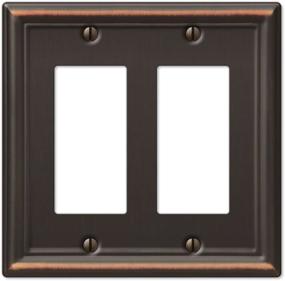 img 4 attached to 🔲 Amerelle 149RRDB Chelsea Wallplate: Steel 2 Rocker, Aged Bronze, 1-Pack - Perfect for any Stylish Décor!