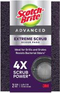 scotch-brite grill and grate scrub, advanced technology, 12 purple scour pads, case logo