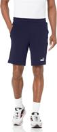 шорты puma essentials среднего серого цвета, мужская одежда в стиле active. логотип