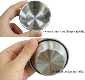 img 2 attached to Durable Stainless Steel Ramekins for Mess-Free Condiment and Dressing Dipping