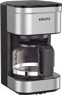 krups simply brew compact filter drip coffee maker, 5-cup, silver: the perfect small-sized coffee machine for your home logo